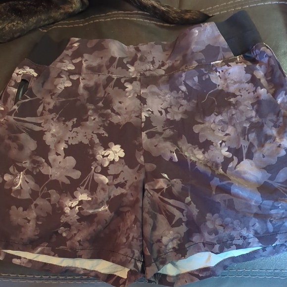 Athleta Pants - Athleta Floral Athletic Shorts - Purple and Black